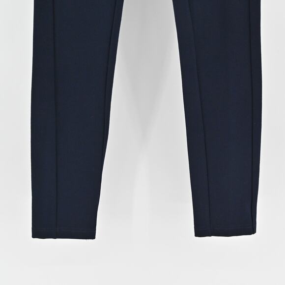CHALAYAN Pants Womens Size 40 Navy Blue‎ Quiet Luxury Stretch Pull On Skinny Leg - Picture 3 of 12